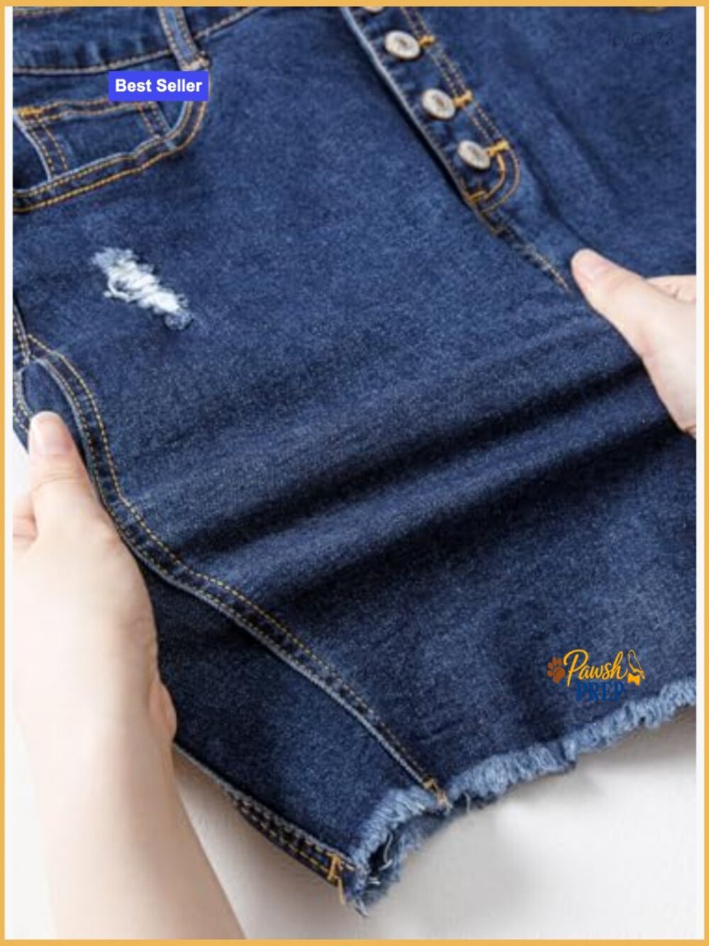 High Rise Ripped Frayed Button Fly Denim Skirt Stretchy Cotton Summer - Picture 5 of 7